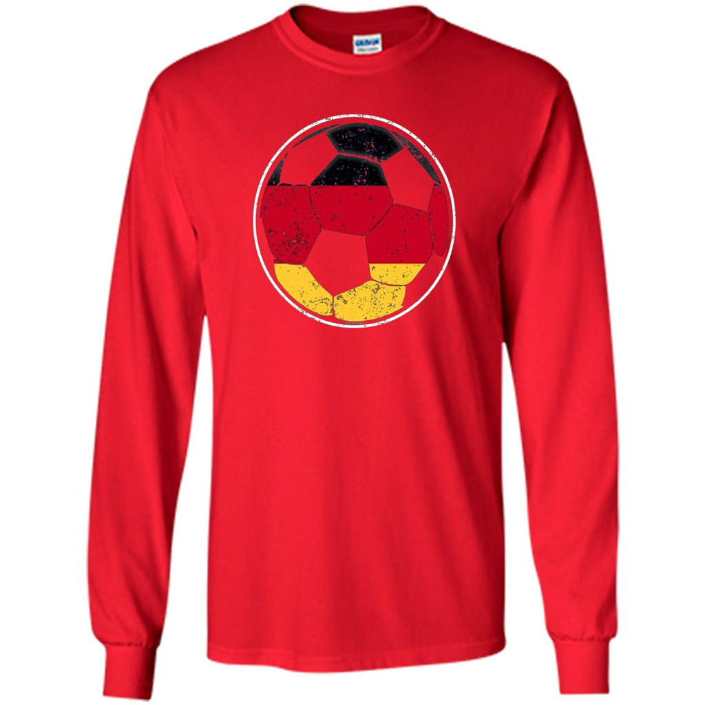 Germany Flag Soccer Ball Flag Soccer T-shirt Red