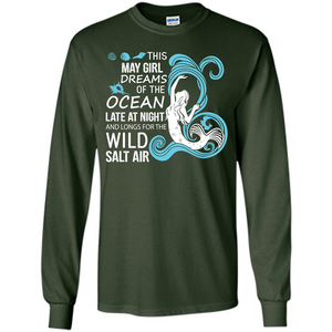 This May Girl Dreams Of The Ocean Late At Night T-shirt