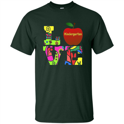 Kindergarten LOVE T-shirt School Day T-shirt Forest Green