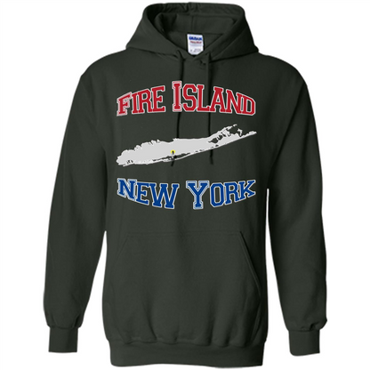 Fire Island New York T-shirt Forest Green