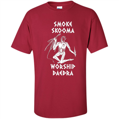 Smoke Skooma Worship Daedra T-shirt Cardinal