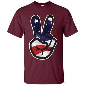 Amreican Flag Peace Guy T-shirt