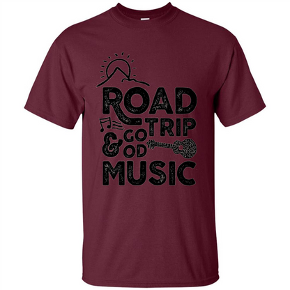 Summer T-shirt Road Trip And Good Music Maroon