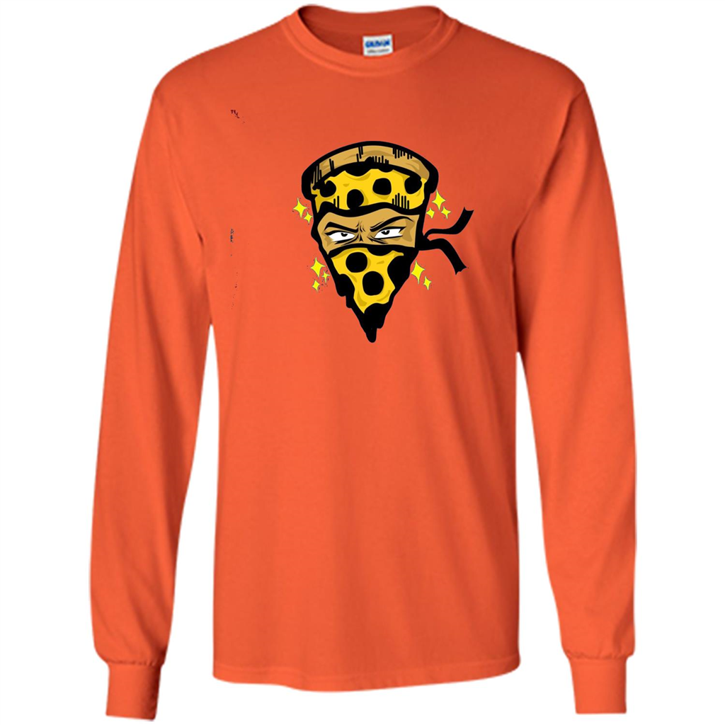 Pizza Warrior Funny Foodie Food Lover T-shirt Orange