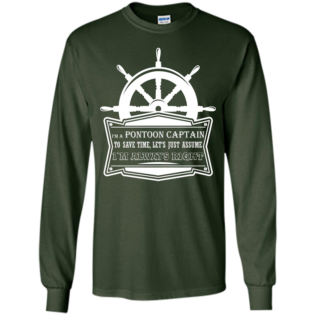 I'm A Pontoon Captain T-shirt Forest Green