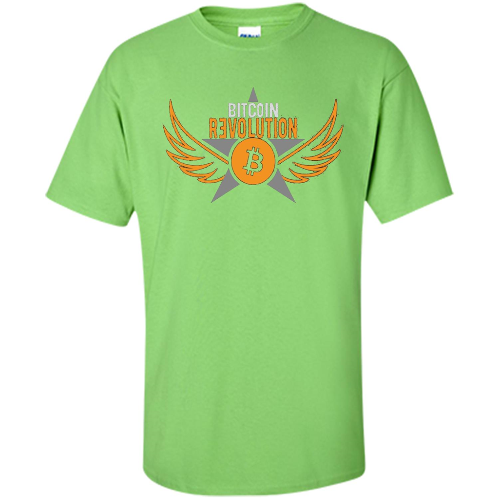 Bitcoin T-shirt Cool Cryptocurrency Revolution BTC Logo T-shirt Lime