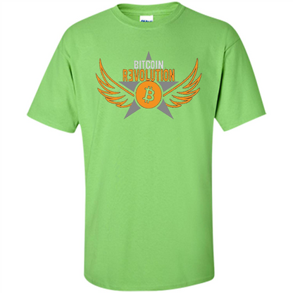 Bitcoin T-shirt Cool Cryptocurrency Revolution BTC Logo T-shirt Lime