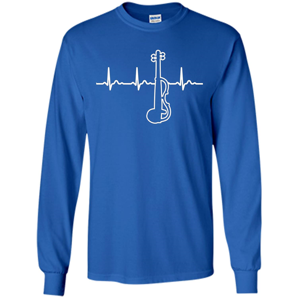 Electric Violin Heartbeat T-Shirt Special Instrument T-shirt Royal