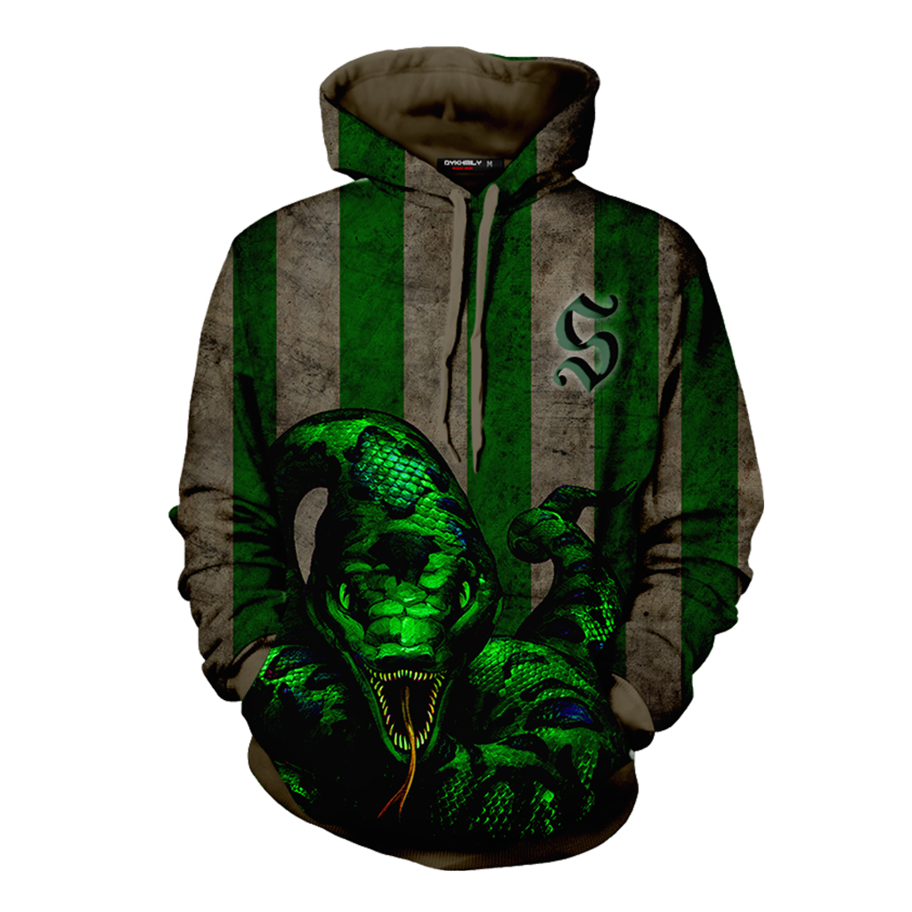 Striped Slytherin Harry Potter 3D Hoodie