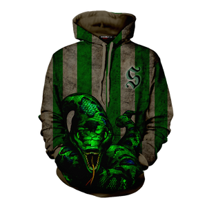 Striped Slytherin Harry Potter 3D Hoodie