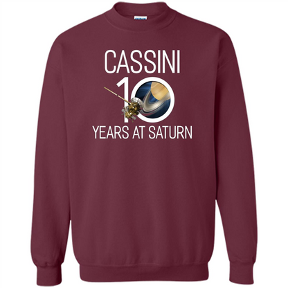 Cassini 10 Years at Saturn T-shirt Maroon