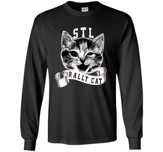 Cat Lover T-shirt Saint Louis Rally Cat T-shirt Black