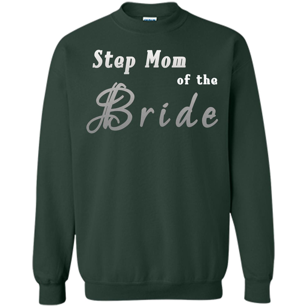 Bride's Step Mom T-shirt - New Step Mother Of Bride Forest Green