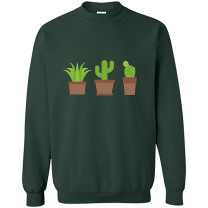 Cactus Plant Pot Succulent T-shirt Forest Green