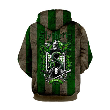 Striped Slytherin Harry Potter 3D Hoodie