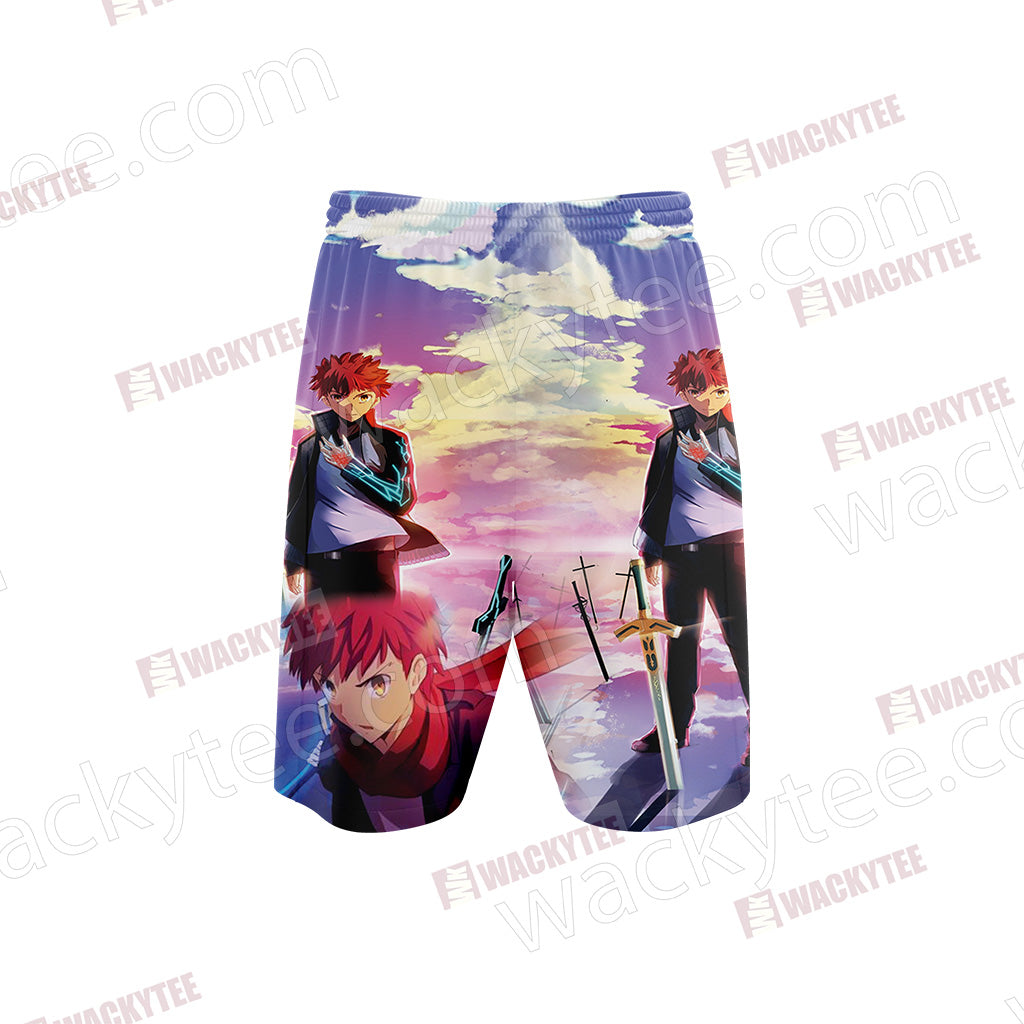 Fate/Stay Night Emiya Shirou 3D Beach Shorts