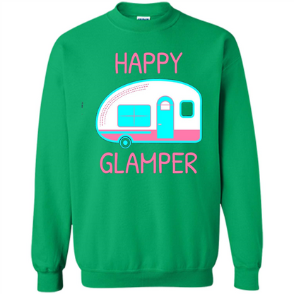 Happy Glamper - Glamping Camping Gift Idea T-Shirt Irish Green