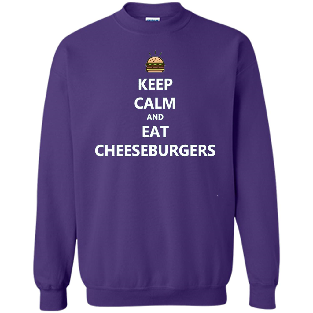 Keep Calm And Eat Cheeseburgers T-shirt Purple