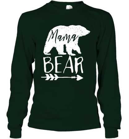 Mama Bear Shirt Long Sleeve T-Shirt Long Sleeve T-Shirt Forest Green