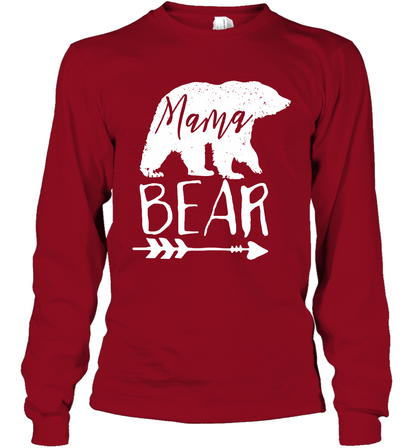Mama Bear Shirt Long Sleeve T-Shirt Long Sleeve T-Shirt Cardinal Red