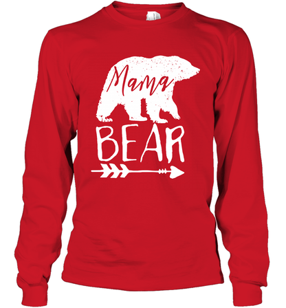 Mama Bear Shirt Long Sleeve T-Shirt Long Sleeve T-Shirt Red