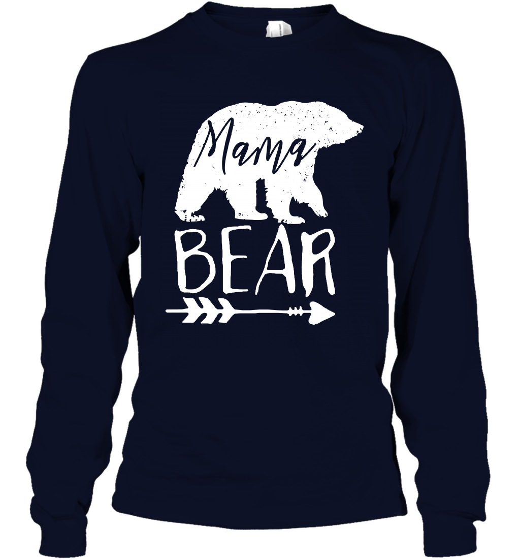 Mama Bear Shirt Long Sleeve T-Shirt Long Sleeve T-Shirt Navy