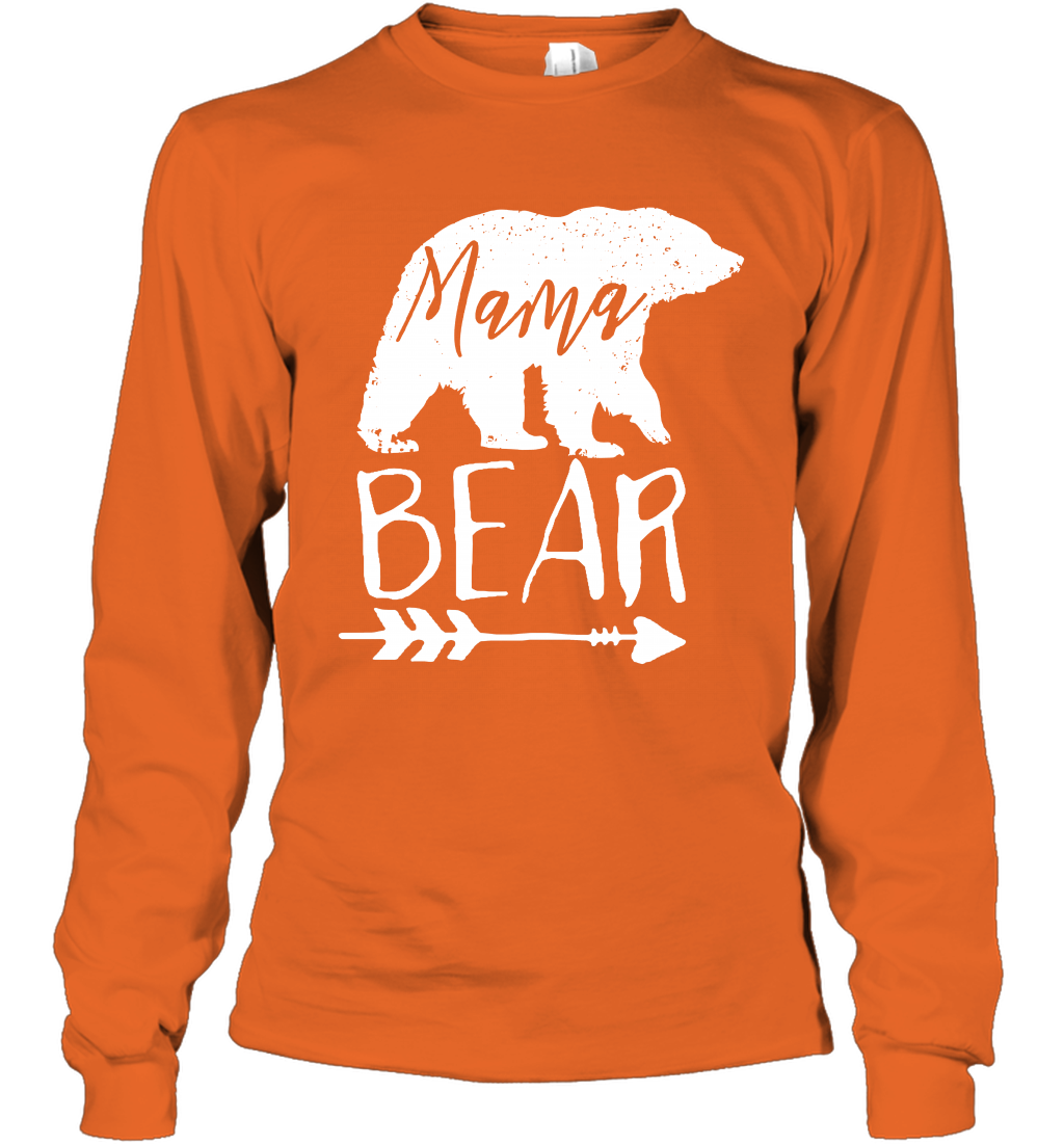Mama Bear Shirt Long Sleeve T-Shirt Long Sleeve T-Shirt Orange