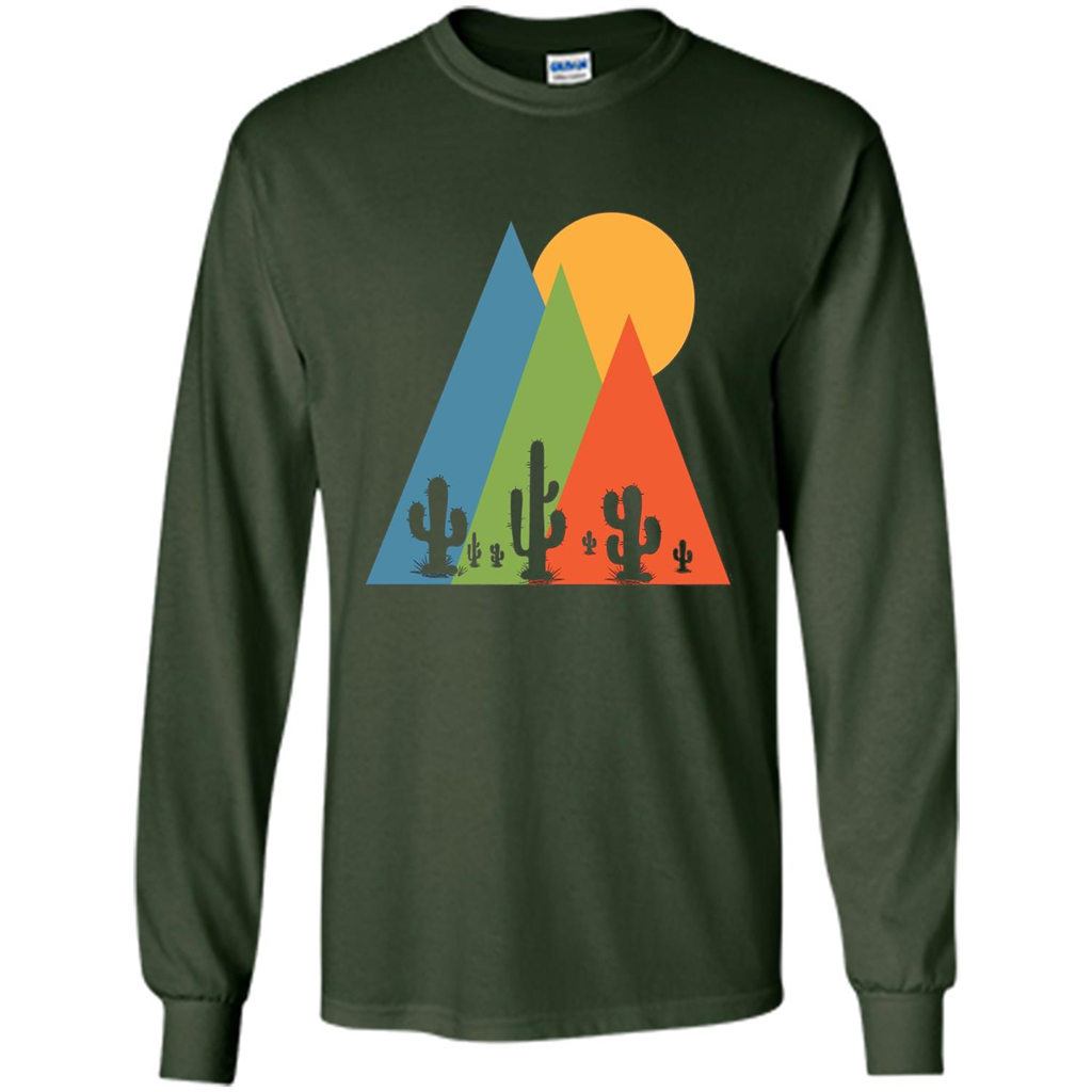 Cactus, Mountain and Sun T-shirt Forest Green
