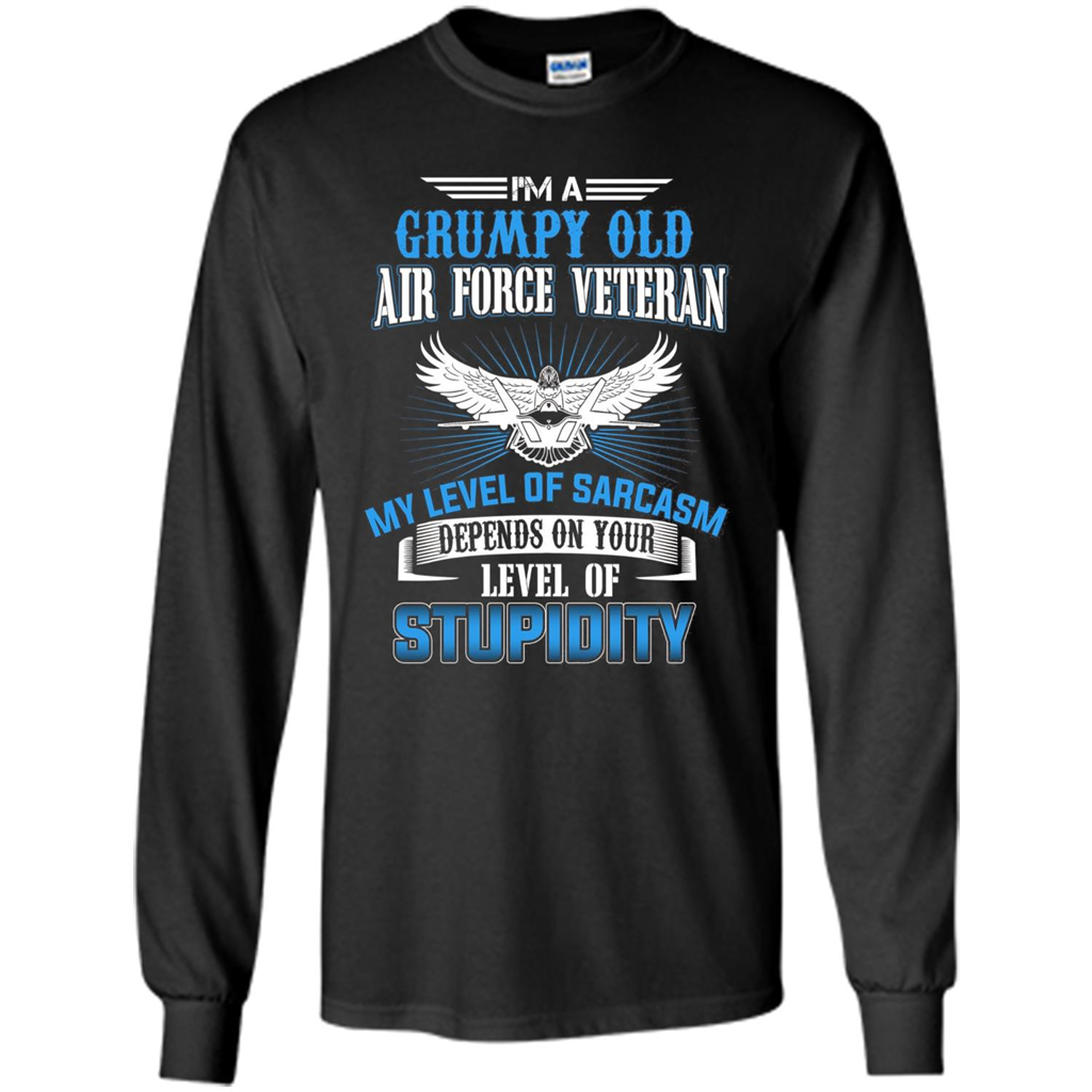 I'm A Grumpy Old Air Force Veteran T-shirt Black