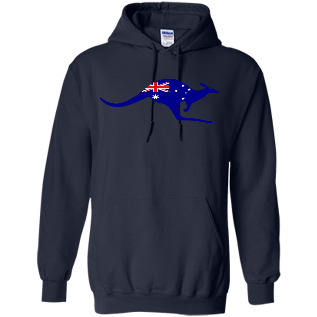 Australian Flag Kangaroo T-shirt Australia Vacation T-shirt Navy