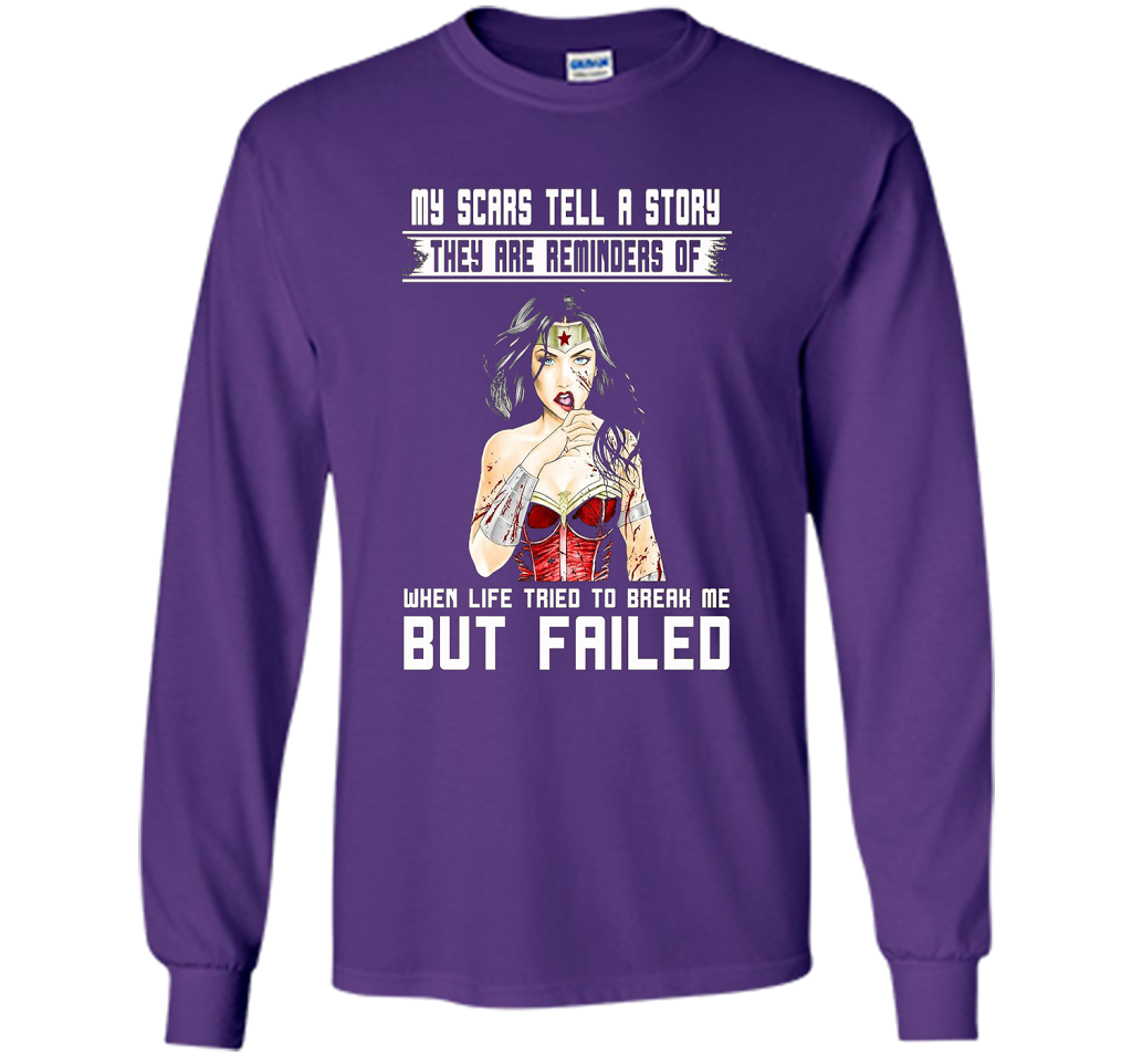 Women's My Scars Tell A Story They Are A Reminder Shirt cool shirt Purple