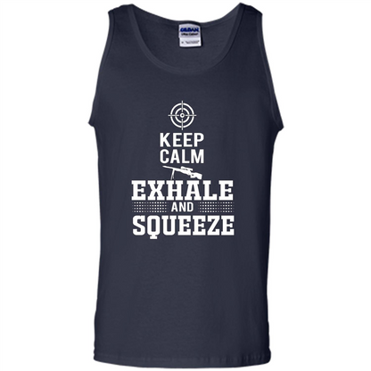 Keep Calm - Exhale and Squeeze T-shirt Navy