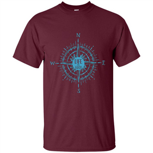 Life is Good T-shirt Compass Rose Nautical Sailing T-shirt