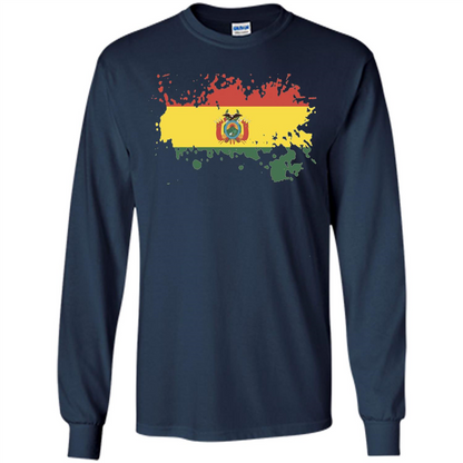 Flag of Bolivia Bolivian T-shirt Navy