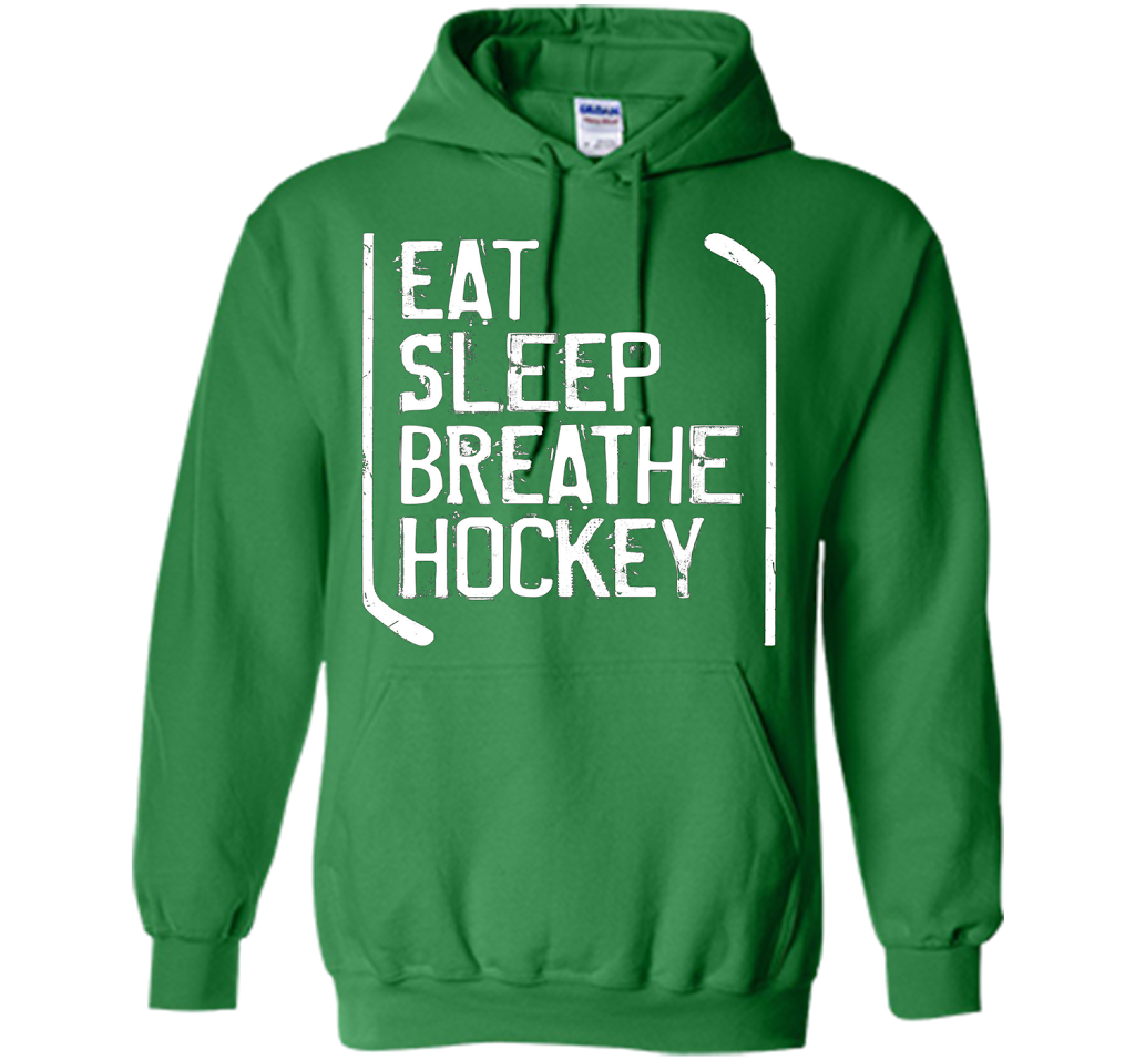 Hockey T-shirt Eat Sleep Breathe Hockey Irish Green