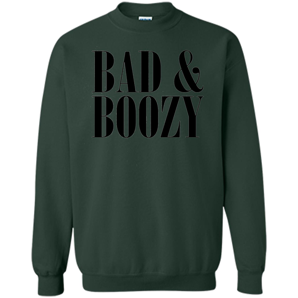 Bad And Boozy T-shirt Summer Beer Funny T-shirt Forest Green