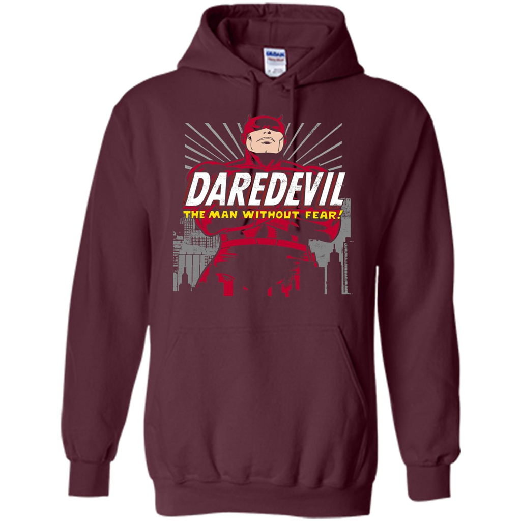 Movies T-shirt Marvel Daredevil The Man Without Fear Maroon