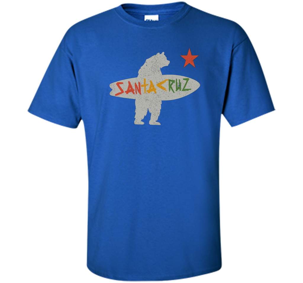 Santa Cruz Surf Bear Rockport Texas T-shirt Royal