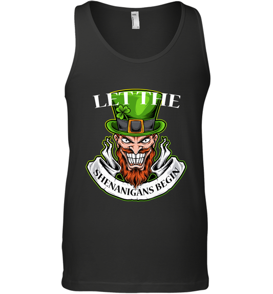 Let The Shenanigans Begin Irish Shirt Tank Top Black