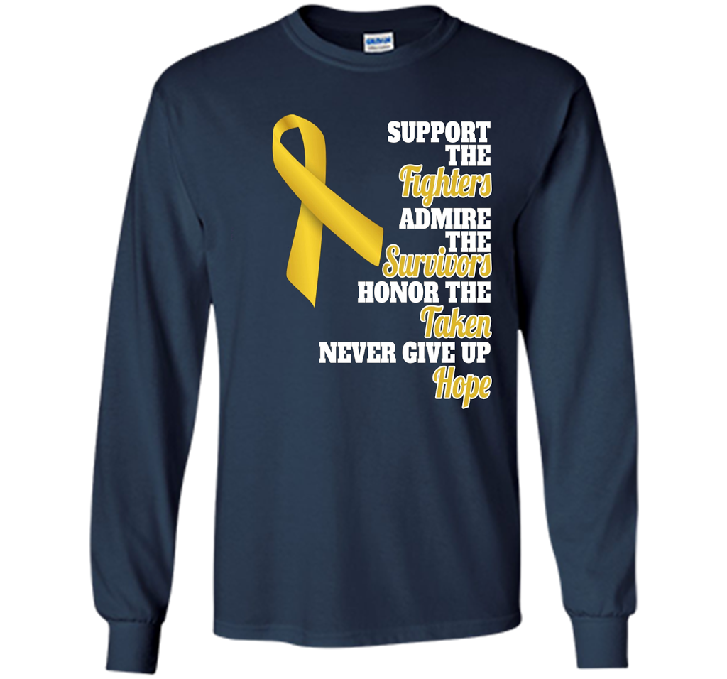 Cancer Awareness T-shirt Support Childhood Cancer Awareness Navy