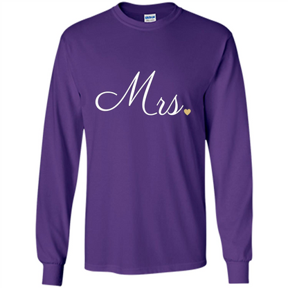Mrs. Wedding T-shirt Purple