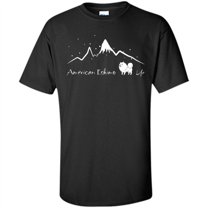 Chu chu dog T-Shirt American Eskimo Life Black