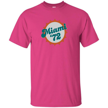 Miami 1972 Shirt Undefeated Sports Vintage T-shirt Heliconia