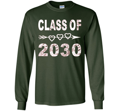 Kindergarten T-shirt Class Of 2030 Kindergarten Style T-shirt Forest Green