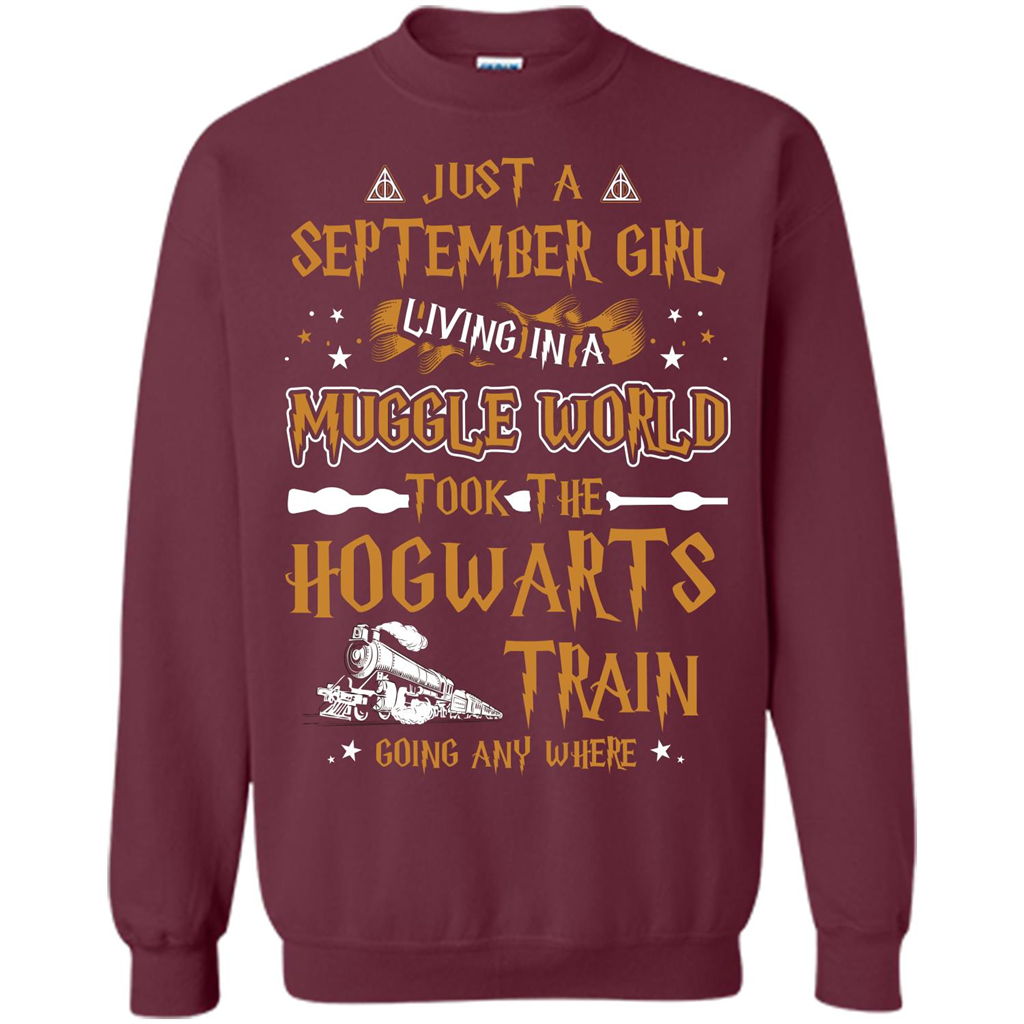 Harry Potter T-shirt Just A September Girl Living In A Muggle World