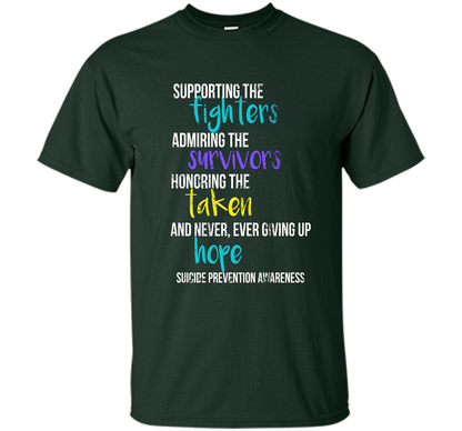 Vintage Suicide Prevention Awareness T-Shirt Distressed shirt Forest Green