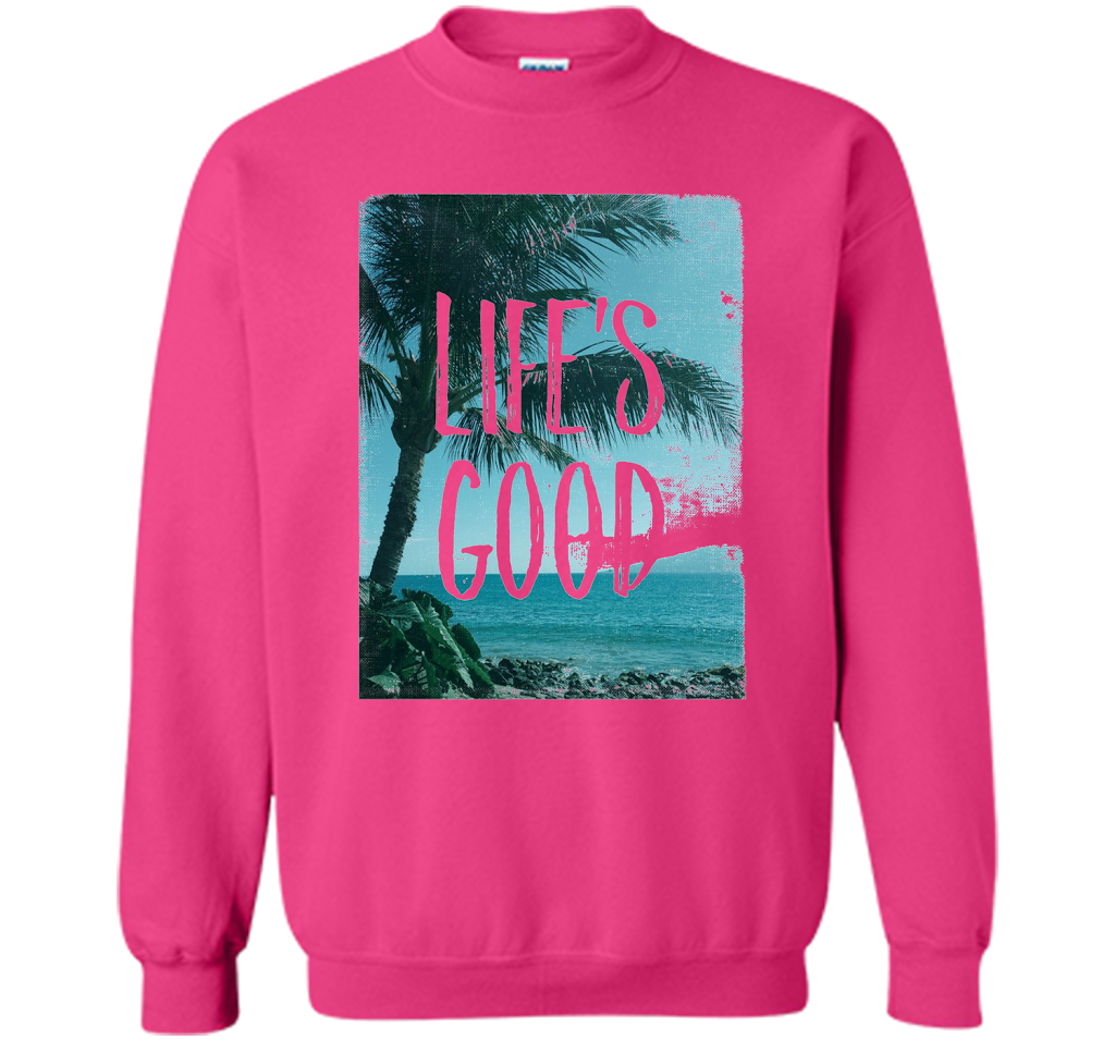 Life's Good Palm Tree T-Shirt cool shirt Heliconia