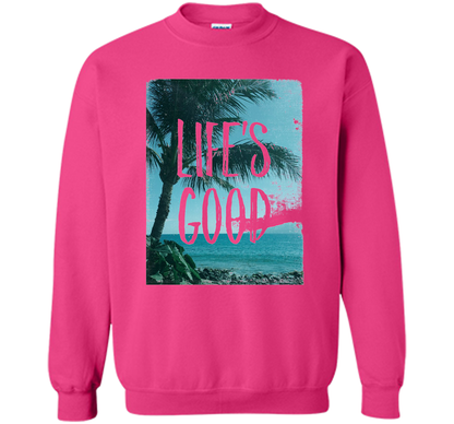Life's Good Palm Tree T-Shirt cool shirt Heliconia