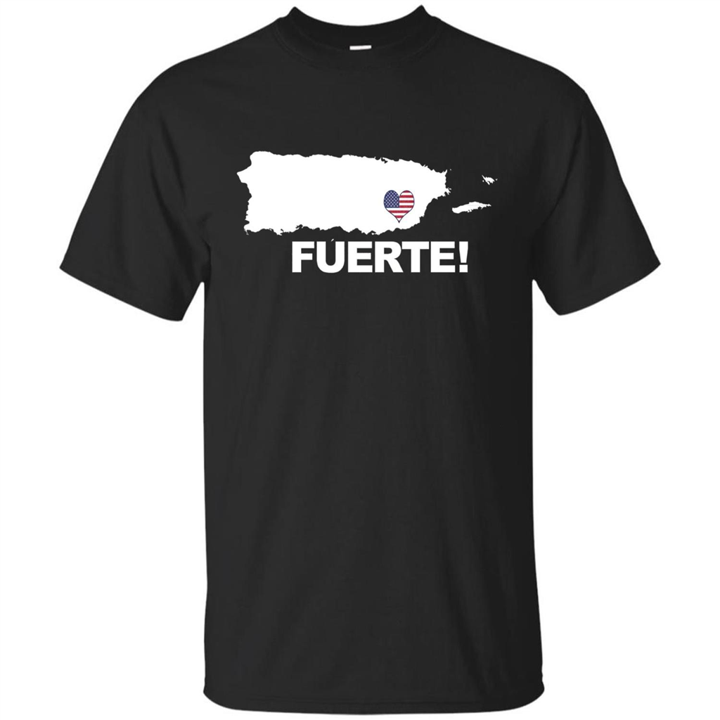 Fuerte T-Shirt Strong Support for Puerto Rico T-shirt Black