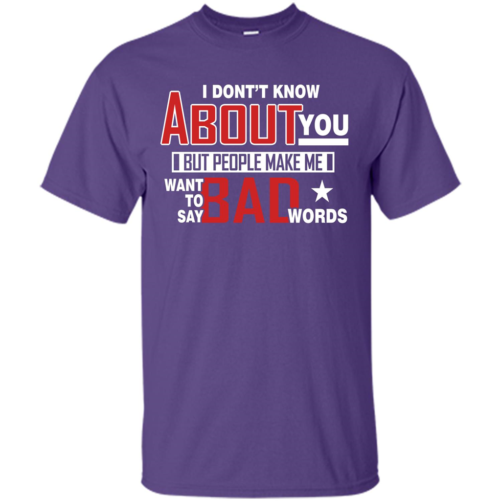 Lifestyle T-shirt Want To Say Bad Words Purple
